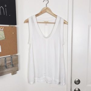Anthro Cloth & Stone Road Trip Tank White Size S
